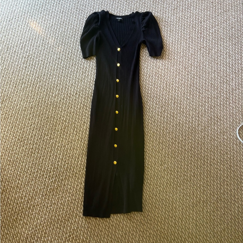 Express Knit Button-Down Dress